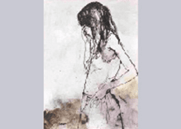 ジャン・ジャンセン作:顔をおおう少女